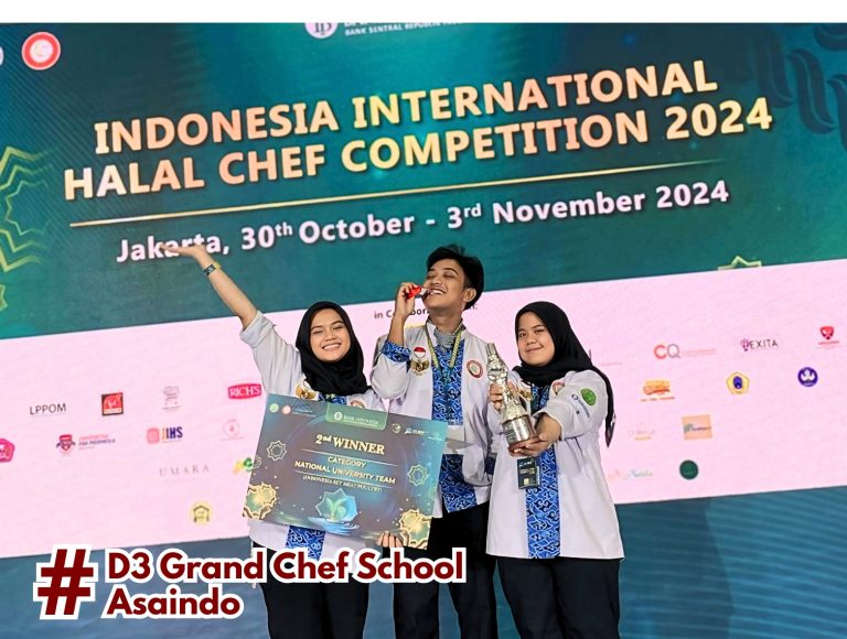 Universitas Asa Indonesia Raih Juara Kedua di Indonesia International Halal Chef Competition 2024!