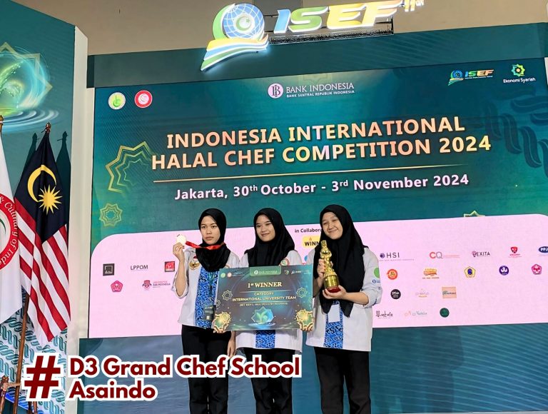 Mahasiswa Universitas Asa Indonesia Raih Juara Pertama di Indonesia International Halal Chef Competition 2024!